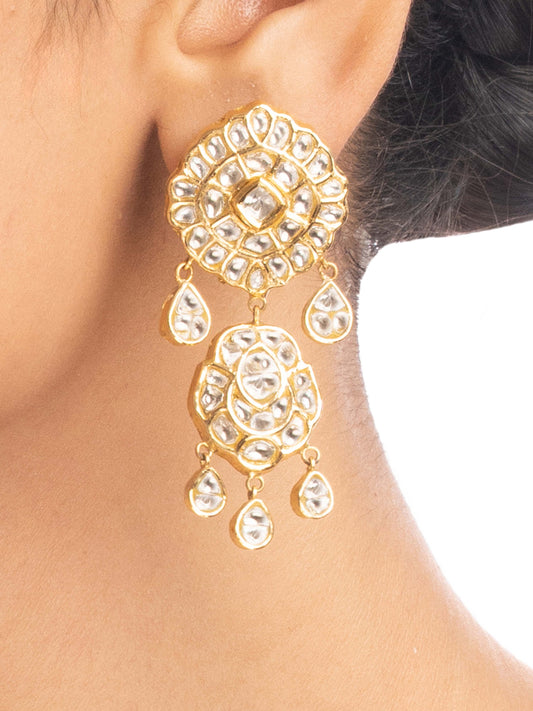 Mehr Polki Long Earrings