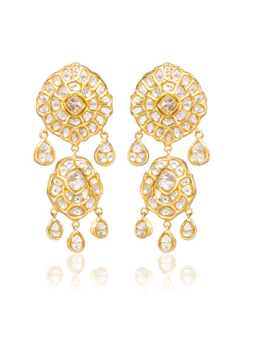 Mehr Polki Long Earrings
