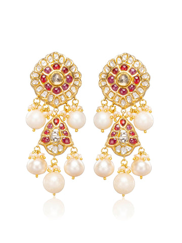 Lesha Polki Ear Rings