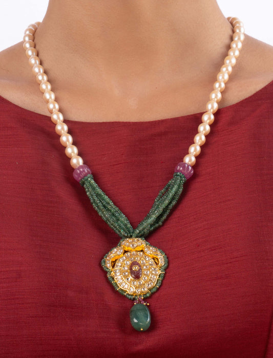 Jaina Polki Bead Pendant