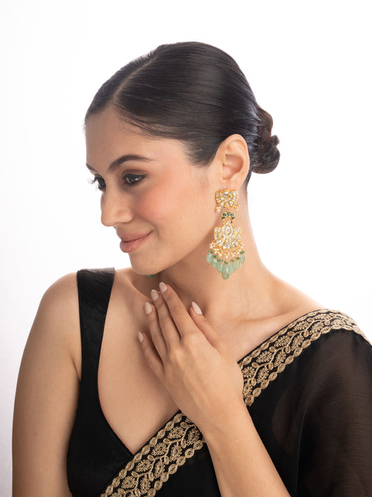 Suramya Polki Long Earrings