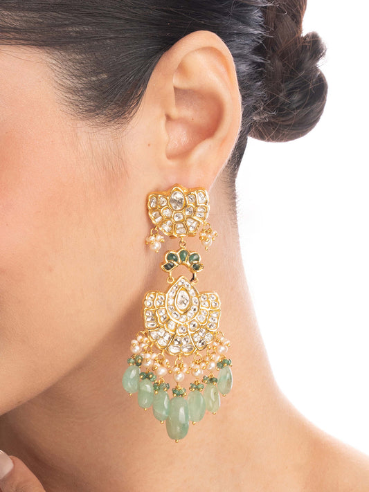 Suramya Polki Long Earrings