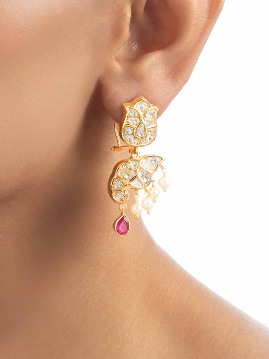 Opaline Polki Ear Rings