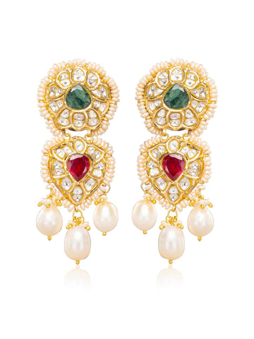 Rosalie Polki Ear Rings
