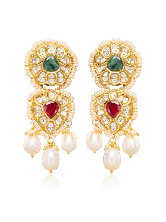 Rosalie Polki Ear Rings