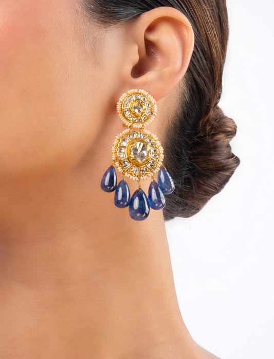 Sitara Polki Long Earrings