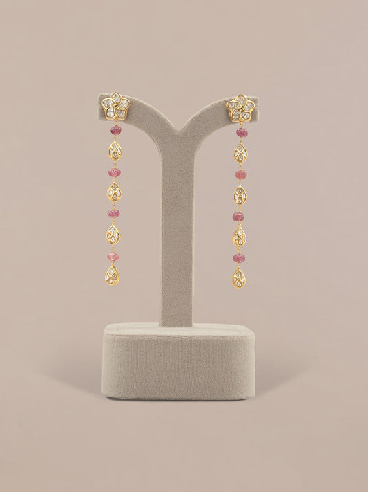 Adeeva Polki Long Earrings
