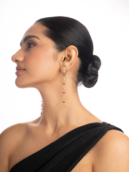 Adeeva Polki Long Earrings