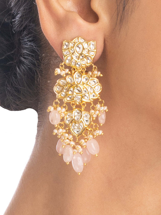 Zainab Polki Long Earrings
