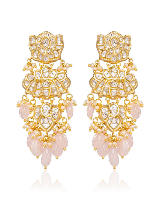 Zainab Polki Long Earrings