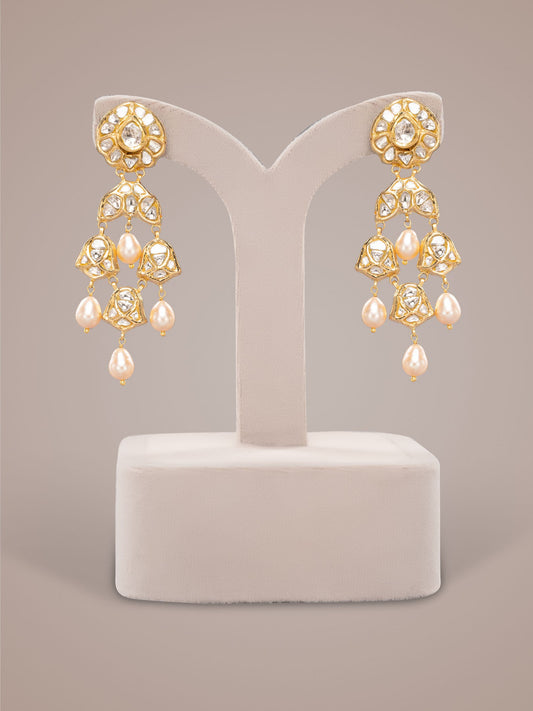 Reva Polki Long Earrings