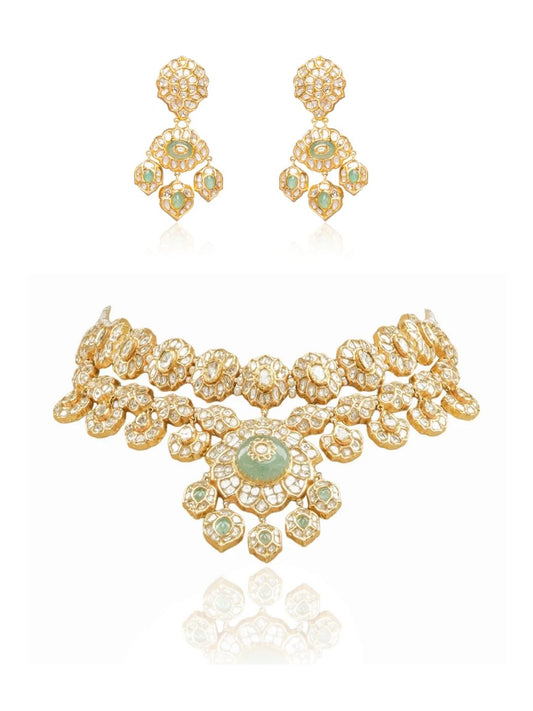 Bani & Saranya Polki U Necklace Set