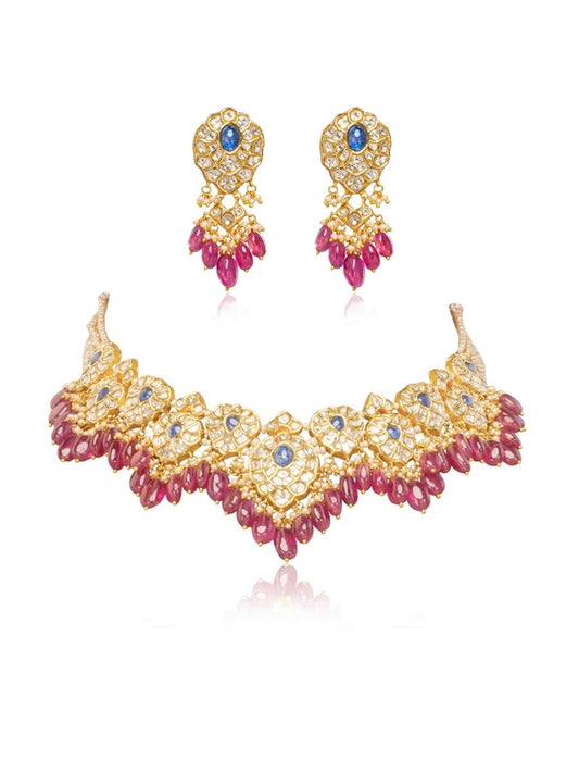 Sunniva & Heila Polki U Necklace Set