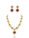 Ikova & Luvena Polki Long Necklace Set