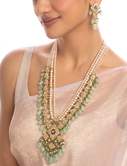 Anuli & Faeleen Polki Long Necklace Set
