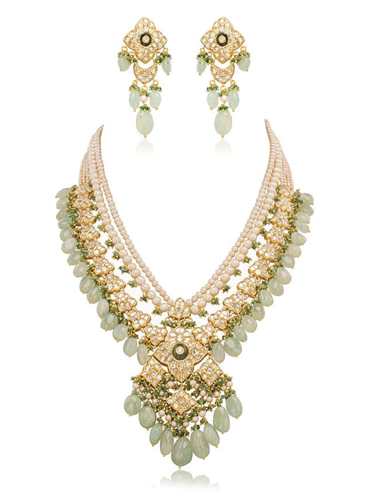 Anuli & Faeleen Polki Long Necklace Set