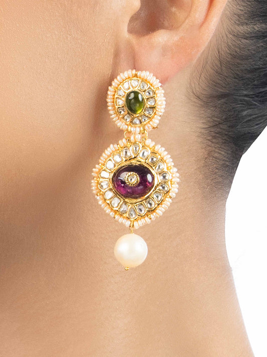 Ayushka Polki Ear Rings