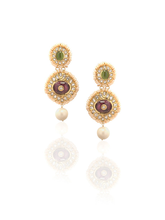 Ayushka Polki Ear Rings