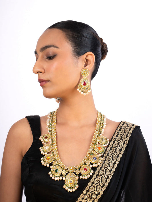 Atara Polki Long Earrings