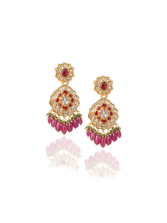 Savya Polki Long Earrings