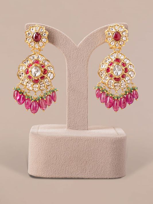 Savya Polki Long Earrings