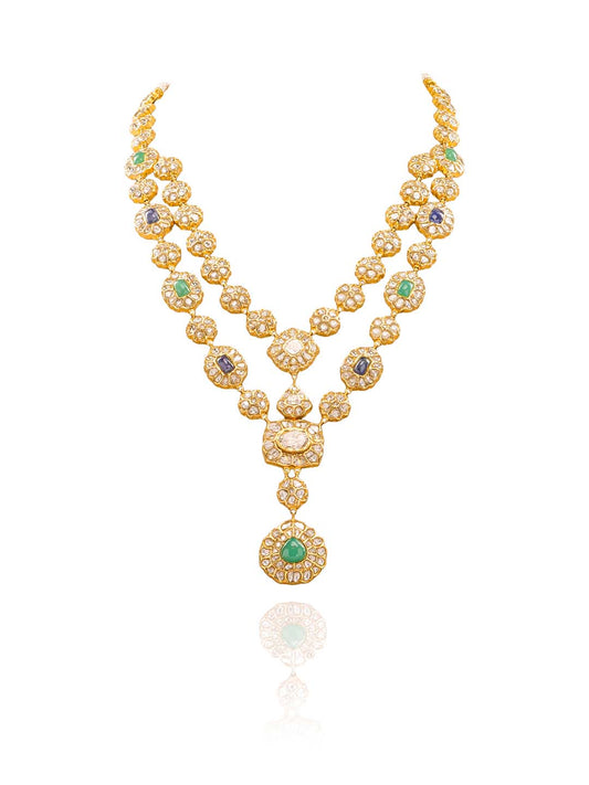 Aroha Polki Long Necklace
