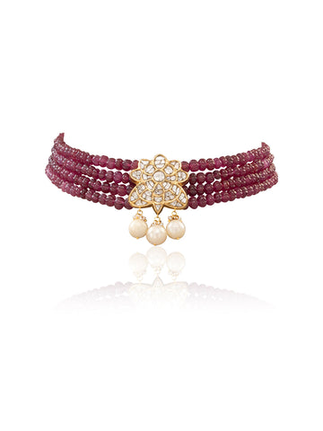 Warda Polki Bead Choker