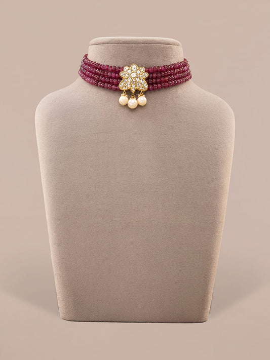 Warda Polki Bead Choker