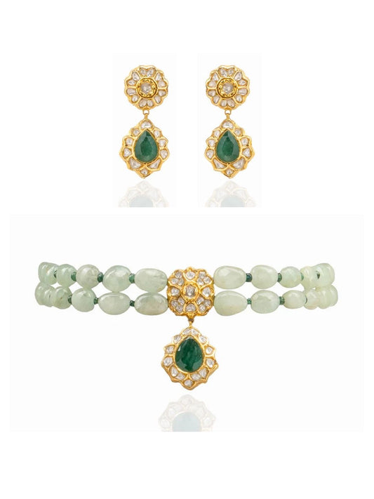 Julissa & Chayana Polki Bead Choker Set