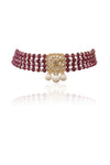 Karvi Polki Bead Choker