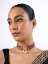 Karvi Polki Bead Choker