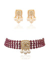 Karvi & Tavisi Polki Bead Choker Set