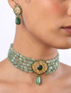 Evania & Sunee Polki Bead Choker Set