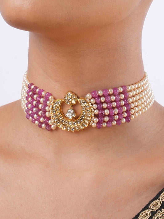 Satriya Polki Bead Choker