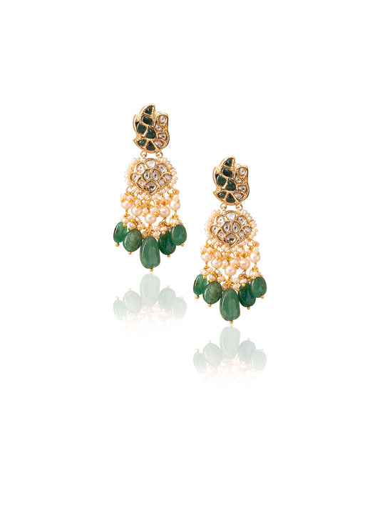 Olina Polki Long Earrings