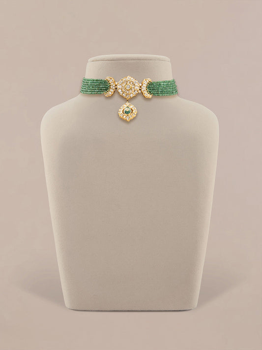 Dhanika Polki Bead Choker