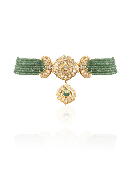 Dhanika Polki Bead Choker