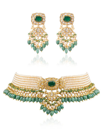 Eve & Radhya Polki Bead Choker Set