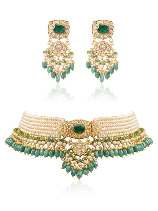 Eve & Radhya Polki Bead Choker Set