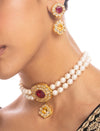 Rosheen & Augutsta Polki Bead Choker Set