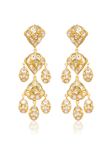 Eka Polki Long Earrings