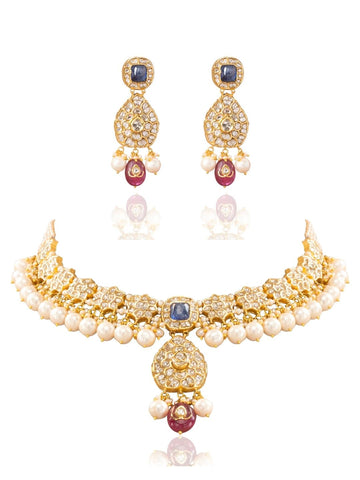 Vriti & Namara Polki U Necklace Set