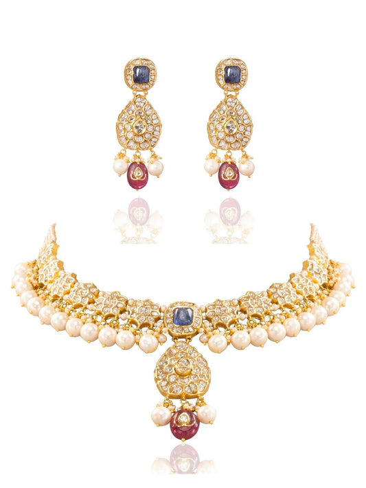 Vriti & Namara Polki U Necklace Set
