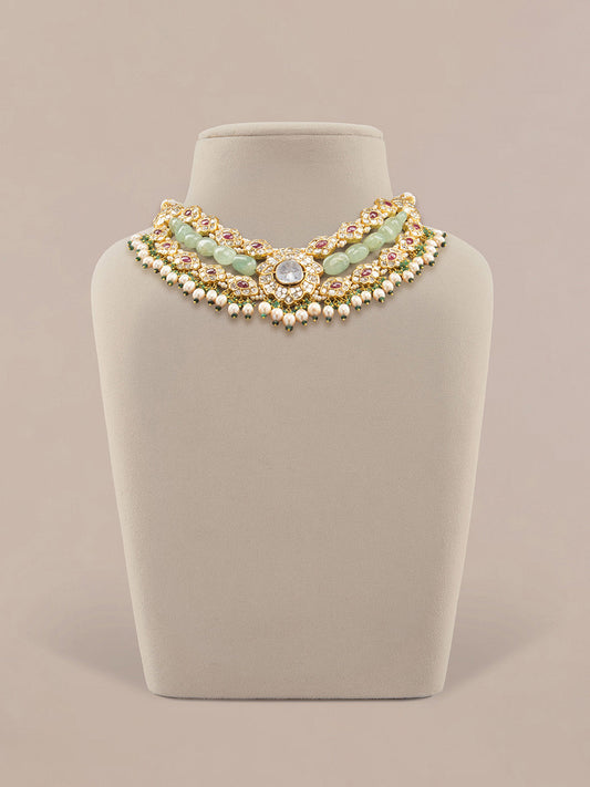 Ariana & Jivana Polki U Necklace Set