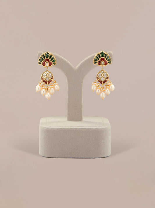 Divita Polki Long Earrings
