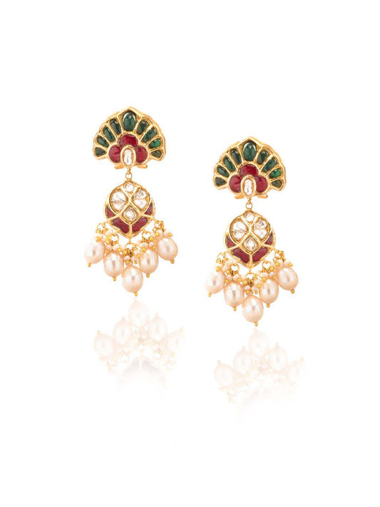 Divita Polki Long Earrings