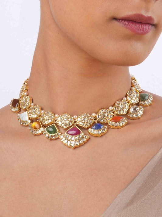 Kisha Polki U Necklace
