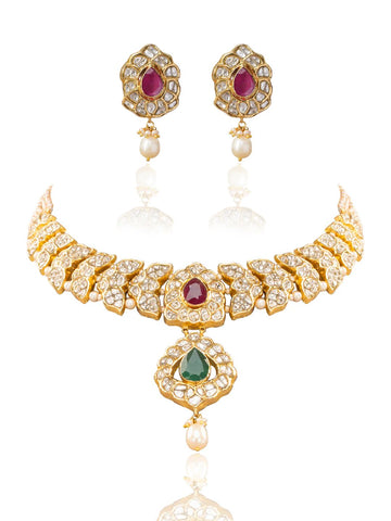 Anuri & Saanvi Polki U Necklace Set