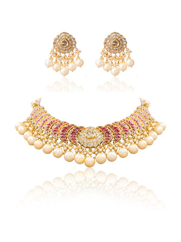 Ravira & Lavisha Polki U Necklace Set