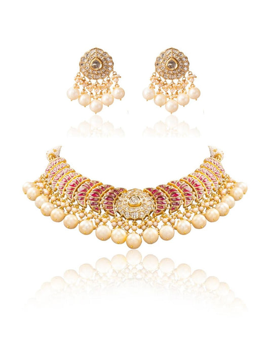 Ravira & Lavisha Polki U Necklace Set